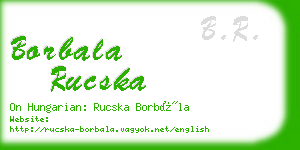 borbala rucska business card